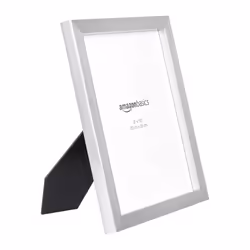 Amazon Basics Rectangular Photo Picture Frame  8"" x 10""  Pack of 2  Nickel