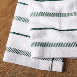 KitchenAid Albany Kitchen Towel 4-Pack Set  Dark Green/White  16""""x26""""