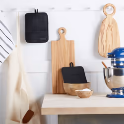 KitchenAid Ribbed Soft Silicone Water Resistant Pot Holder Set  Onyx B