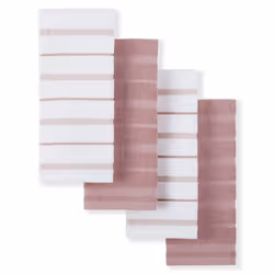 KitchenAid Albany Kitchen Towel 4-Pack Set Dried Rose/White 16""""x26""""