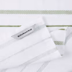 KitchenAid Albany Kitchen Towel 4-Pack Set  Matcha Green/White  16""""x26""""