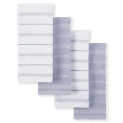 KitchenAid Albany Kitchen Towel 4-Pack Set  Lavender Cream/White  16""""x26""""