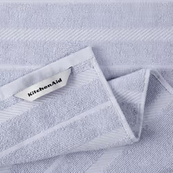 KitchenAid Albany Kitchen Towel 4-Pack Set  Lavender Cream/White  16""""x26""""