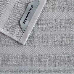 KitchenAid Albany Dishcloth 8 Pack Set  Matte Grey/White  12""""x12""""