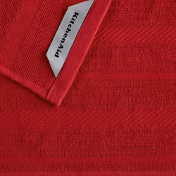 KitchenAid Albany Dishcloth 8 Pack Set  Passion Red/White  12""""x12""""