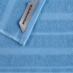 KitchenAid Albany Dishcloth 8 Pack Set  Blue Velvet/White  12""""x12""""
