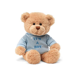 Enesco GUND It?s a Boy TShirt Teddy Bear Stuffed Animal Plush, Blue, 12?, Tan 15418