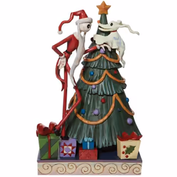 Enesco Disney Traditions by Jim Shore The Nightmare Before Christmas Santa Jack and Glow in The Dark Zero Figurine 10.8 Inch ...