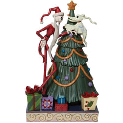 Enesco Disney Traditions by Jim Shore The Nightmare Before Christmas Santa Jack and Glow in The Dark Zero Figurine  10.8 Inch  Multicolor  9.75 in H x