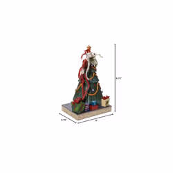 Enesco Disney Traditions by Jim Shore The Nightmare Before Christmas Santa Jack and Glow in The Dark Zero Figurine  10.8 Inch  Multicolor  9.75 in H x