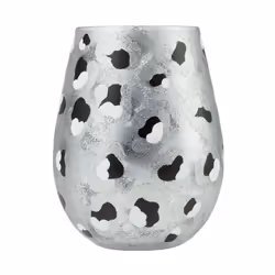 Enesco Designs by Lolita Snow Leopard Hand-Painted Artisan Stemless Wi