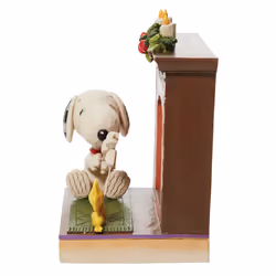 Enesco Jim Shore Peanuts Snoopy and Woodstock Fireplace Figurine  453 Inch  Multicolor