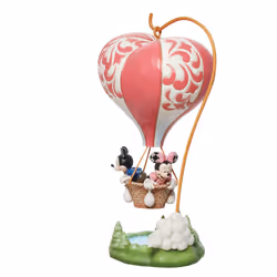 Enesco Disney Traditions by Jim Shore Mickey and Minnie Mouse in HeartShaped Air Balloon Figurine  1075 Inch  Multicolor