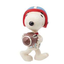 Enesco Peanuts by Jim Shore Snoopy Holding Football Miniature Figurine  3.25 Inch  Multicolor