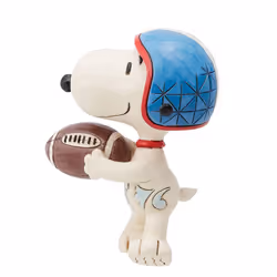 Enesco Peanuts by Jim Shore Snoopy Holding Football Miniature Figurine  3.25 Inch  Multicolor
