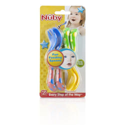 Nuby Fun Feeding Spoons & Forks 2-Pack (one size, YellowBlue)