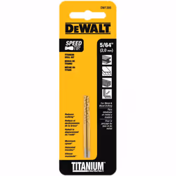 DEWALT DW1305 5/64-Inch Titanium Nitride Split Point Twist Drill Bit Gold