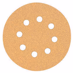 DEWALT DW4304 5-Inch 8 Hole 150 Grit Hook and Loop Random Orbit Sandpaper (5-Pack)  Beige