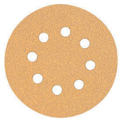 DEWALT DW4304 5-Inch 8 Hole 150 Grit Hook and Loop Random Orbit Sandpaper (5-Pack)  Beige