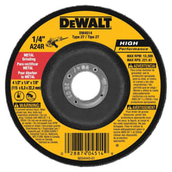 DEWALT DW4514 1/4 Thick Grinding Wheel with 4-1/2 Diameter and 7/8 Arbor