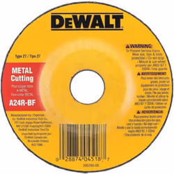 DeWalt DW4518 4-1/2"""" x 1/8"""" x 7/8"""" General Purpose Metal Cutting Wheel