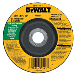DeWalt DW4524 4-1/2"""" x 1/4"""" x 7/8"""" Concrete/Masonry Grinding Wheel