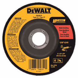 DeWalt DW4619 5"""" x 1/4"""" x 7/8"""" General Purpose Metal Grinding Wheel
