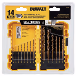 DEWALT DW1169 14-Piece Pilot-Point Twist Drill Bit Assortment