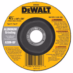 DEWALT DW8404 4-1/2-Inch by 1/4-Inch by 7/8-Inch Aluminum Grinding Wheel