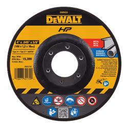 DeWalt DW8420 4"""" x .045"""" x 5/8"""" Thin Cutting Wheel Type 27 Depressed Center Wheel