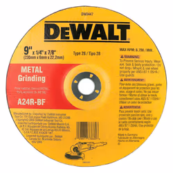 DEWALT DW8447 9-Inch by 1/4-Inch by 7/8-Inch T28 Metal Grinding