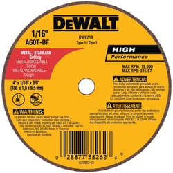 DeWalt DW8719 A60T Wheel  4-Inch X 1/16-Inch X 3/8-Inch