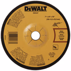 DEWALT DW4547 7-Inch by 1/4-Inch High Performance Fast Metal Grinding Wheel  7/8-Inch Arbor
