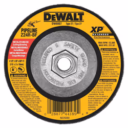 Dewalt 4-1/2 In. X 1/8 In. X 5/8 In. To 11 Xp Grinding Wheel