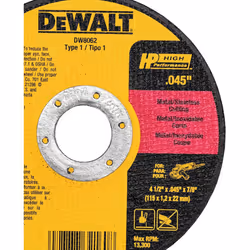 DEWALT 4-1/2 Inch Cut-Off Wheel  Angle Grinder Cutting Disc  General Purpose  5-Pack DW8062B5