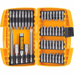 Screwdriver Bit Set with Tough Case, 45-Piece (DW2166), Grey/Silver Screwdriving Set With Tough Case