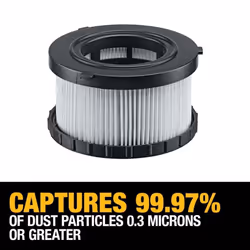 DEWALT Replacement HEPA Filter For DC515 (DC5151H)  Whites