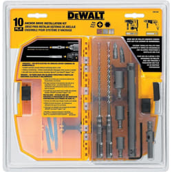 DeWalt DW5366 10-Piece SDS Plus Rock Carbide Anchor Drive Installation Kit