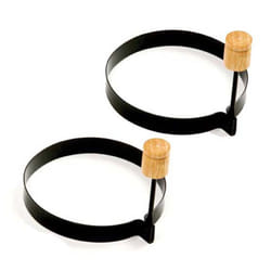Norpro Nonstick Round Pancake Egg Rings  Set of 2 Black
