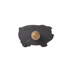 Norpro Cast Iron Pig Shaped Bacon Press with Wood Handle 8.5in/21.5cm
