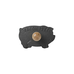 Norpro Cast Iron Pig Shaped Bacon Press with Wood Handle  8.5in/21.5cm