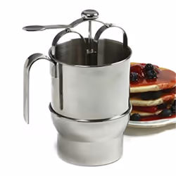 Norpro 18/10 Stainless Steel Jumbo 4 Cup Pancake Waffle Batter Pitcher Dispenser