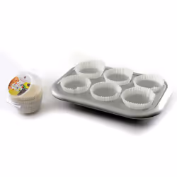 Norpro Giant Muffin Cups  White  Pack of 48