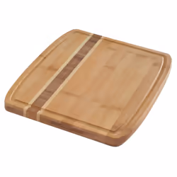 Norpro 12 10-Inch Bamboo Cutting Board with Juice Catching Groove Brown (7637)