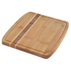 Norpro 12 10-Inch Bamboo Cutting Board with Juice Catching Groove  Brown (7637)