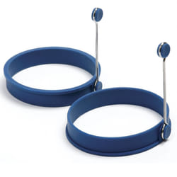 Norpro Silicone Round Pancake/Egg Rings  2 Pieces  Blue
