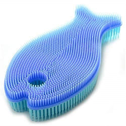 SILICONE DISH BRUSH  FISH