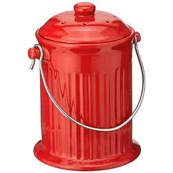 Norpro Red 93R 1 Gallon Ceramic Compost Keeper
