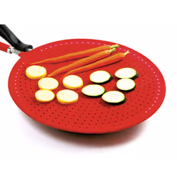 Norpro GripEZ Red Silicone Splatter Screen Strainer  13in33cm  As Shown