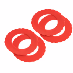 Norpro Silicone Mini Pie Pan Shields  Set of 4  6 inch  Red
